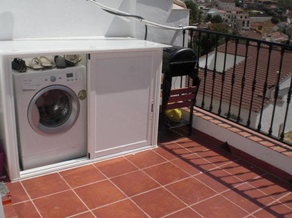 Armario exterior para lavadora y secadora